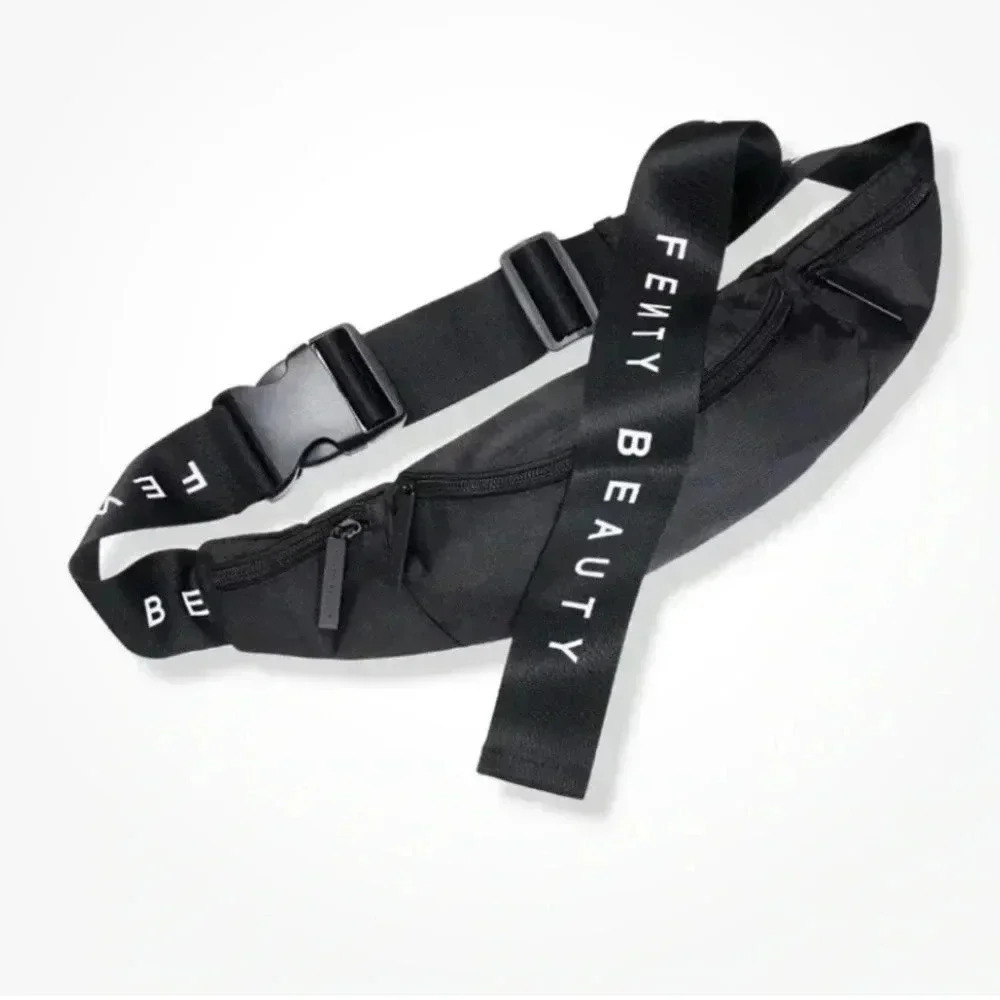 Unisex FENTY Beauty Fanny Pack Shoulder Bag Black White NEW! Waist Bag